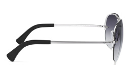 Ray-Ban Unisex Half-Rim Pilot Sunglasses in Silver – Product Photo 3