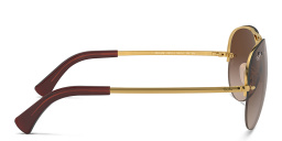 Ray-Ban Rimless Wide Aviator Sunglasses in Gold – Product Photo 3