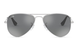 Ray-Ban Junior Kids Aviator Sunglasses in Silver – Product Photo 1