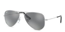 Ray-Ban Junior Kids Aviator Sunglasses in Silver – Product Photo 2