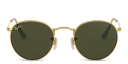 Ray-Ban Round Metal Sunglasses in Polished Gold – Product Photo 1