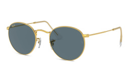 Shop Ray-Ban Round Sunglasses in Metal in Gold online.