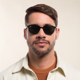 Ray-Ban Round Sunglasses in Metal in Black – Product Photo 5