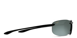 Shop Maui Jim Ho'Okipa Unisex Rimless Wide Rectangle Sunglasses in Black online.