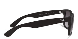 Shop Ray-Ban Justin Square Sunglasses in Black online.