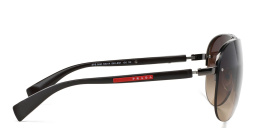 Prada Linea Rossa Rimless Wide Aviator Sunglasses in Black – Product Photo 3