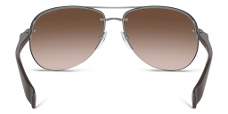 Prada Linea Rossa Rimless Wide Aviator Sunglasses in Black – Product Photo 4