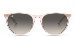 Shop Ray-Ban Erika Classic Unisex Panthos Sunglasses in Transparent Pink online.
