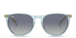 Shop Ray-Ban Erika Classic Unisex Panthos Sunglasses in Transparent Light Blue online.