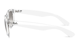 Shop Ray-Ban New Wayfarer Classic Unisex Square Sunglasses in Transparent online.