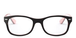 Ray-Ban Junior Kids Square Acetate Eyeglasses in Havana – Product Photo 1