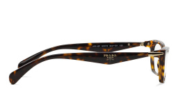 Shop PRADA Irregular Eyeglasses in Havana online.