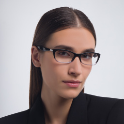PRADA Irregular Eyeglasses in Black Gradient Transparent – Product Photo 5