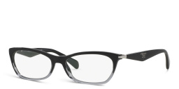 PRADA Irregular Eyeglasses in Black Gradient Transparent – Product Photo 2