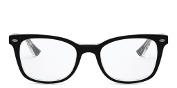 Shop Ray-Ban Cat-Eye Eyeglasses in Black On Transparent online.