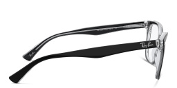 Shop Ray-Ban Cat-Eye Eyeglasses in Black On Transparent online.