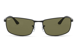 Shop Ray-Ban Rectangle Sunglasses in Black online.