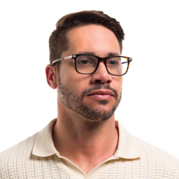 نظارة شمسية كريس بإطار مربع أسود من راي بان بلون متموج - صورة المنتج 5