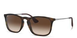 Ray-Ban Chris Square Sunglasses in Black in Tortoise – Product Photo 2