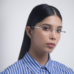 Cartier Panthère de Cartier Unisex Eyeglasses in Silver – Product Photo 5