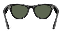Shop Ray-Ban Meta Skyler Unisex Cat-Eye Sunglasses in Shiny Black online.
