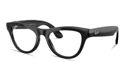 Shop Ray-Ban Meta Skyler Unisex Cat-Eye Eyeglasses With Blue-Violet Light Lenses in Black online.