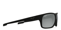 Maui Jim Island Time Unisex Wide Rectangle Sunglasses in Black – Product Photo 3