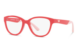 Emporio Armani Cat-Eye Eyeglasses in Red – Product Photo 2