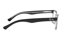 Ray-Ban Junior Kids Square Eyeglasses in Black On Transparent – Product Photo 3