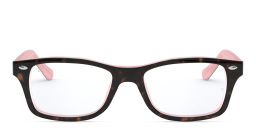 Kids Square Eyeglasses من راي بان جونيور بلون وردي هافان - صورة المنتج 1