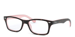 Shop Ray-Ban Junior Kids Square Eyeglasses in Havana Pink online.