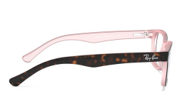 Shop Ray-Ban Junior Kids Square Eyeglasses in Havana Pink online.