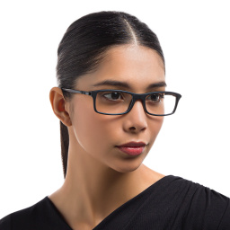 نظارات طبية أوبتكس بإطار مستطيل للجنسين من راي بان بلون أسود - صورة المنتج 6