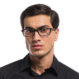 نظارات طبية أوبتكس بإطار مستطيل للجنسين من راي بان بلون أسود - صورة المنتج 8