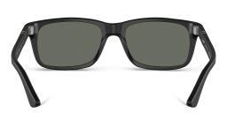 Shop PERSOL Rectangle Sunglasses in Black online.