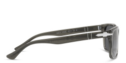 Shop PERSOL Rectangle Sunglasses in Transparent Grey online.