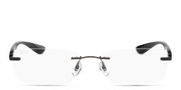 Ray-Ban Optics Unisex Rectangle Eyeglasses in Gunmetal – Product Photo 1