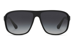 Emporio Armani Unisex Square Sunglasses in Rubber Black – Product Photo 1