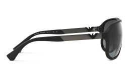 Emporio Armani Unisex Square Sunglasses in Rubber Black – Product Photo 3