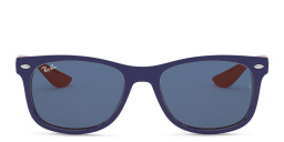 Ray-Ban Junior Kids New Wayfarer Square Sunglasses in Blue On Orange – Product Photo 1