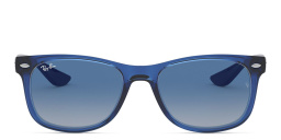 Ray-Ban Junior Kids New Wayfarer Square Sunglasses in Transparent Blue – Product Photo 1