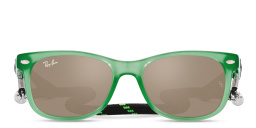 Ray-Ban Junior Kids New Wayfarer Square Sunglasses in Opal Green – Product Photo 1