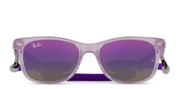 Ray-Ban Junior Kids New Wayfarer Square Sunglasses in Opal Purple – Product Photo 1