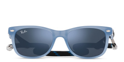Ray-Ban Junior Kids New Wayfarer Square Sunglasses in Opal Blue – Product Photo 1