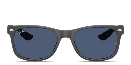 Ray-Ban Junior Kids New Wayfarer Square Sunglasses in Rubber Dark Gray – Product Photo 1