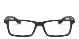 Ray-Ban Optics Unisex Rectangle Eyeglasses in Black – Product Photo 1