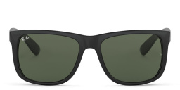 Shop Ray-Ban Justin Square Sunglasses in Black online.