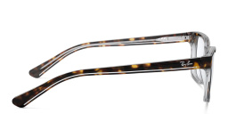 Ray-Ban Junior Kids Square Acetate Eyeglasses in Dark Havana – Product Photo 3