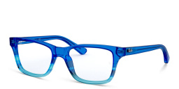 Shop Ray-Ban Junior Kids Square Acetate Eyeglasses in Blue online.
