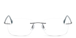 Ray-Ban Optics Rimless Rectangle Eyeglasses in Gunmetal – Product Photo 1